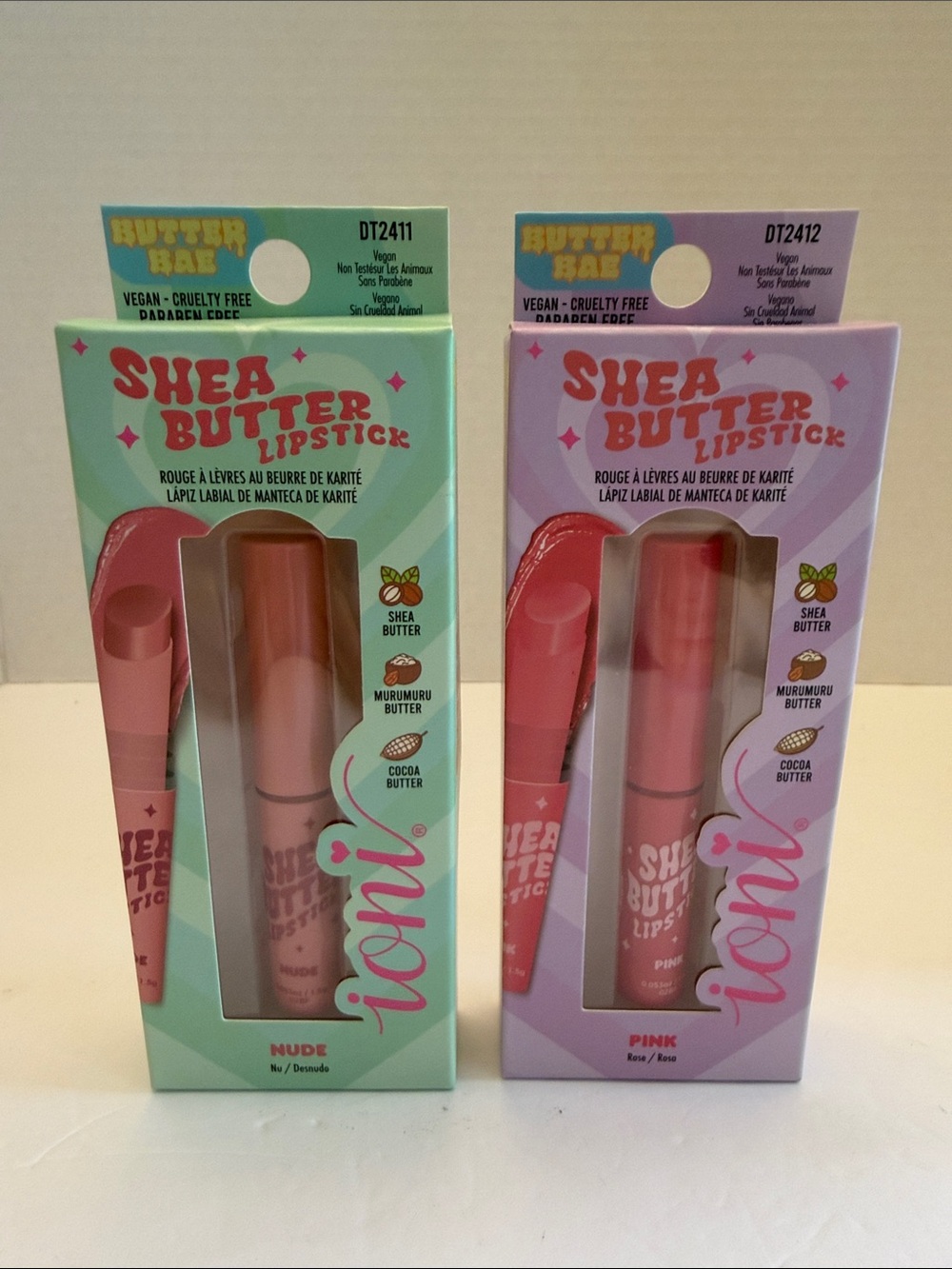 Butter Shea Butter Lipstick Duo — Nude & Pink